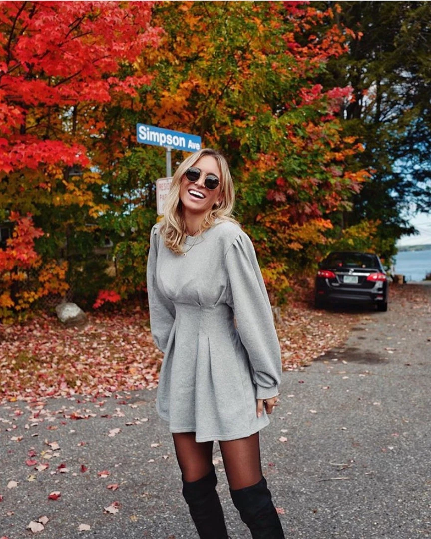 STORETS CLOTHING Maya Smocked Sweat Dress