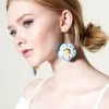 STORETS ACCESSORIES Leather Flower Earring