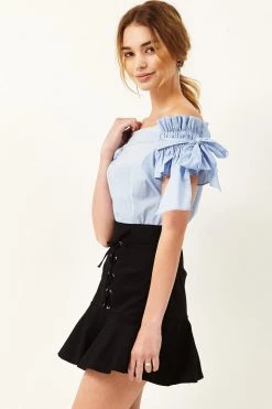 STORETS SALE CLOTHING Ruth Ribbon Off-the-Shoulder Blouse