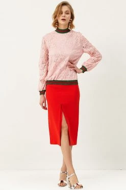 STORETS SALE Marie Front Slit Pencil Skirt