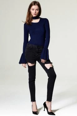 STORETS SALE Macy Thigh Cut Out Jeans CLOTHING