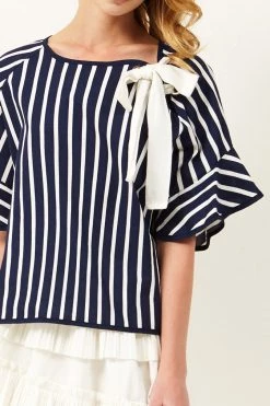 STORETS SALE Fay Ribbon Stripe Top