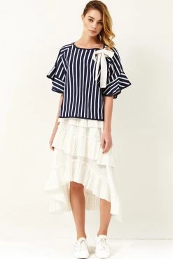 STORETS SALE Fay Ribbon Stripe Top