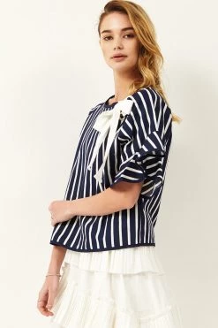 STORETS SALE Fay Ribbon Stripe Top