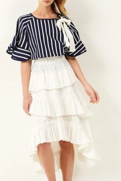 STORETS SALE Fay Ribbon Stripe Top