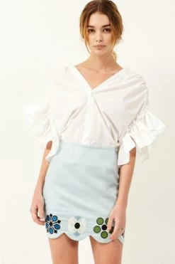 STORETS SALE CLOTHING Molly Flower Wave Edge Skirt