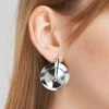 STORETS Silver Wheel Earrings ACCESSORIES